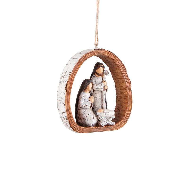 Rustic Nativity Ornament