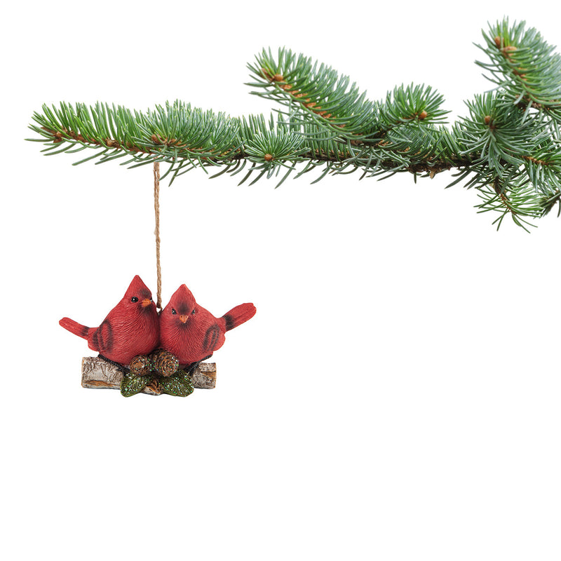 Cardinals On Branch Ornament