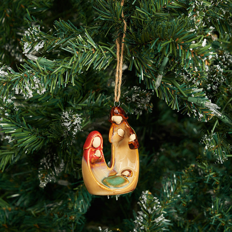 Art Glazed Nativity Ornament