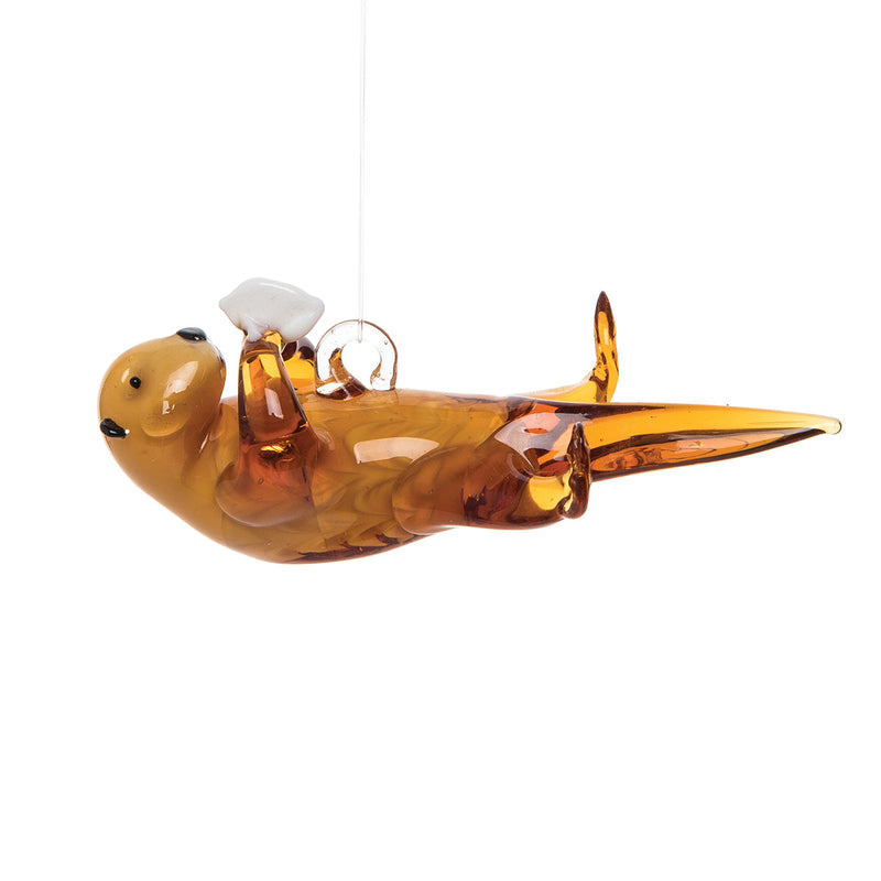 Otter Artglass Ornament