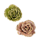 Shades of Emerald Ornament Floral Tree Clip, Asst of 2, 4"
