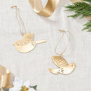 Snowbirds Ornament Metal Bird, Asst of 2, 3"H x 4.25"L