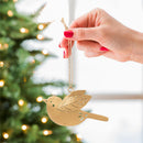 Snowbirds Ornament Metal Bird, Asst of 2, 3"H x 4.25"L