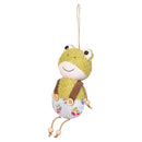 Cottage Garden Hanging Decor Fabric Frog, Asst of 2, 8.25"H