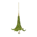 Shades of Emerald Ornament Beaded Flower, 6.75"H, Asst of 2