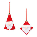 Heartfelt Cheer Ornament Fabric Santa Claus, 4" x 5.75", Asst of 2