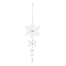 Pearl & Pine Ornament Acrylic Snowflake, 9.5"H, Asst of 2
