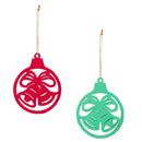 Heartfelt Cheer Ornament Metal Ornament Shape, Asst of 2, 6.25"