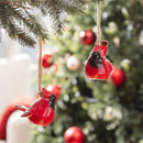 Snowbirds Ornament Ceramic Cardinal, 3"H, Asst of 2