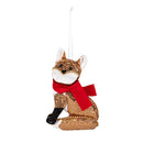 Winter Grove Ornament Fabric Forest Animal, 7.75"H, Asst of 3