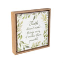 Simple Blessings Indoor Wall Decor, Floral Sentiment Canvas with Wood Frame, 10"Lx10"H, Asst of 3
