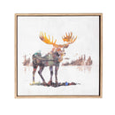 Hillside Pasture Indoor Wall Decor, Moose and Bear Canvas, 12"Lx12"H, Asst of 2