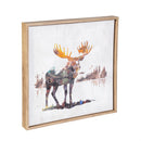 Hillside Pasture Indoor Wall Decor, Moose and Bear Canvas, 12"Lx12"H, Asst of 2
