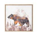 Hillside Pasture Indoor Wall Decor, Moose and Bear Canvas, 12"Lx12"H, Asst of 2