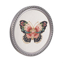 Cottage Garden Indoor Wall Decor, Butterfly Needlepoint with Beaded Frame, 12"D, Asst of 2