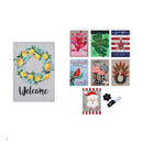 Seasonal Burlap Flag Set of 8