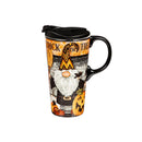 Ceramic Perfect Travel Cup and Puzzle Gift Set, 17oz, w/ Box, Trick Or Treat Gnome