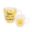 Mommy and Me Ceramic Cup Giftset, 17oz & 7oz, You Are My Sunshine