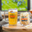 Denver Broncos, Stemless 17OZ Wine & Beer 16 OZ  Gift Set