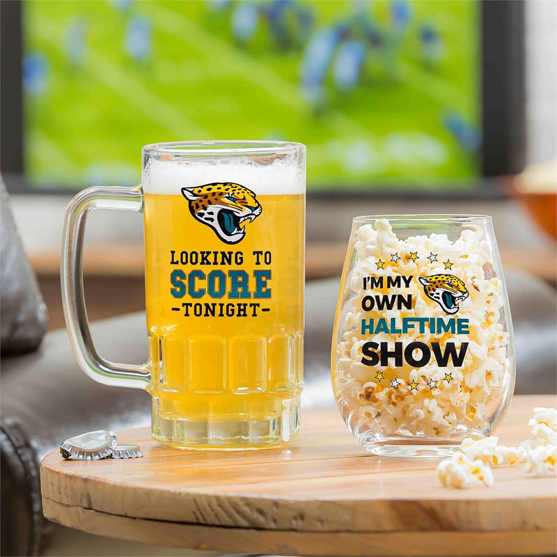 Jacksonville Jaguars, Stemless 17OZ Wine & Beer 16 OZ  Gift Set