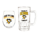 Stemless 17OZ Glass & Tankard 16OZ Gift Set, Pittsburgh Penguins