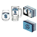 Stemless 17OZ Glass & Tankard 16OZ Gift Set, Seattle Kraken