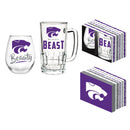 Kansas State University, Stemless 17OZ Glass & Tankard 16OZ Gift Set