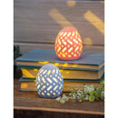 Hop Into Spring LED Table Decor Ceramic Egg, Asst of 2, CDU