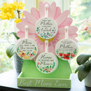 Wood Hanging Décor with Flower Display, 4 Designs, 6 of each, 24 Pieces total