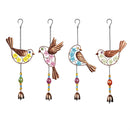 Glow in the Dark Multi-Colored Metal Bird Bells, 4 Asst, 12 Each, 48 PC Total EDGE Program