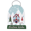 Printed Metal Hanging Nordic Woods Sign, Asst of 4