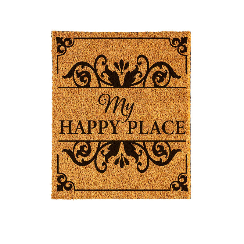 My Happy Place" Cambridge Greeting Interchangable Coir Mat Panel