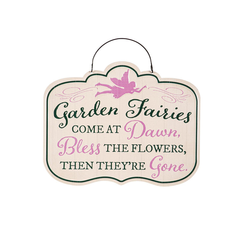 Garden of Wonder Garden Sign, Metal Hanging Sign, Fairy Garden