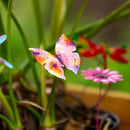 Pollinator Garden Stake Metal Butterfly, Dragonfly & Florals Plant Pick