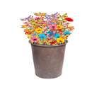 Pollinator Garden Stake Metal Butterfly, Dragonfly & Florals Plant Pick