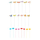 Pollinator Garden Stake Metal Butterfly, Dragonfly & Florals Plant Pick