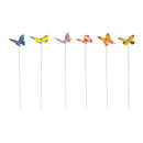Pollinator Garden Stake Metal Butterfly, Dragonfly & Florals Plant Pick