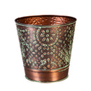Cottage Garden Planters, Metal, Embossed Planters with 2-Tier Plant Stand Program
