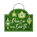 Shades of Green Garden Accent, Printed Metal Hanging Sign, Green Foilage, Asst of 4