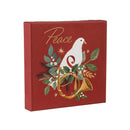 Joyful Traditions Wall Decor, LED Canvas, Holiday Bird, 8" L x 8" H, Asst of 4