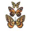 Harvest Blossoms, Outdoor Magnetic Glitter Monarch Butterfly in Gift Box, Set of 3