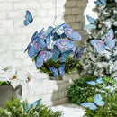 Pearl and Pine Garden Accent, Outdoor Magnetic Glitter Butterflies, Set of 126 with 1 Display