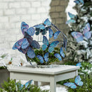 Pearl and Pine Garden Accent, Outdoor Magnetic Glitter Butterflies, Set of 126 with 1 Display