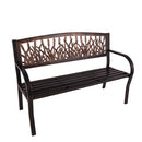 Metal Garden Bench, Cat Tail