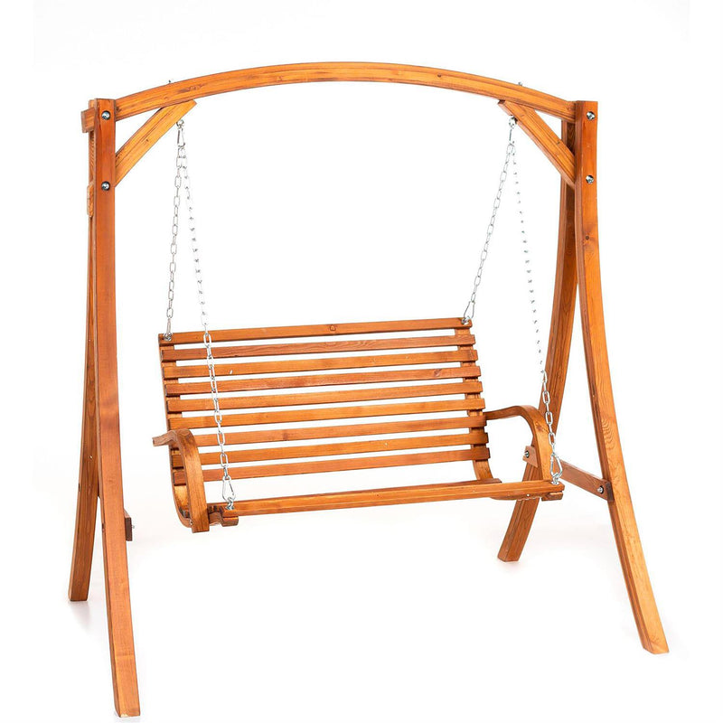 Wooden swing bench