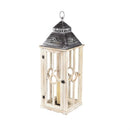Mango Wood Nested Lantern With Silver Top, Set of 3