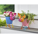 Metal Pig Planter 2 Asst