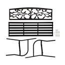 Tree of Life Metal Garden Bench - Black