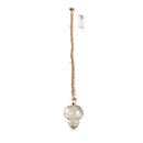 Battery Operated LED Glass Ornament Hanging Light, Grey