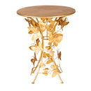 Handmade Metal Golden Butterflies Side Table